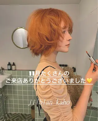 ショート カラー 小顔ボブ jilblanカホのヘアスタイル