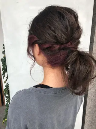 ミディアム カラー ヘアアレンジ ture by glad所属・ture by gladのヘアスタイル