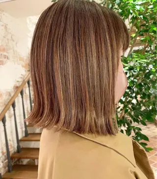 ミディアム 銀座/前髪顔まわり/ 透明感カラー/danのヘアスタイル