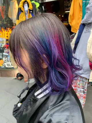 ミディアム カラー ピンクベージュ/新潟 万代/高橋桃葉🍑のヘアスタイル