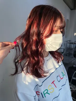 セミロング カラー silo所属・silo MOKA 顔周りカット🦦のヘアスタイル