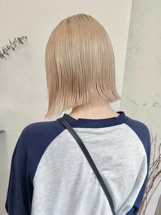 ショート カラー メンズパーマ/ ハイトーン/古川晴輝のヘアスタイル