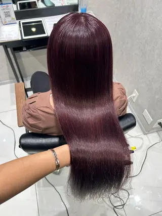 カラー 透明感カラー💙 束感まつげ🪼海月のヘアスタイル