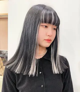 セミロング カラー hemm,hemm.所属・似合わせヘア 💐たかさきかなこのヘアスタイル