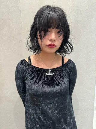 ミディアム パーマ センスをお届けします 大谷将生INFPのヘアスタイル