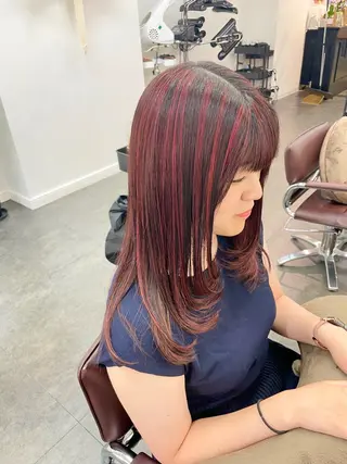 ロング カラー 野町 好花のヘアスタイル
