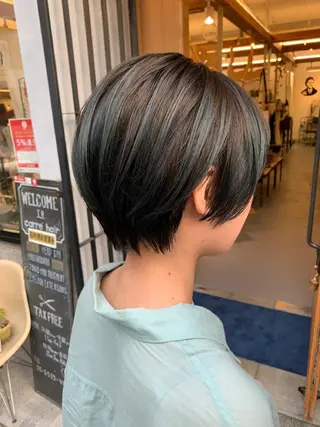 ショート 艶髪color💎髪 質改善ストレート大吉のヘアスタイル
