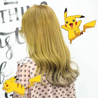 セミロング カラー 植田 /エクステ /ブリーチ/髪質改善のヘアスタイル