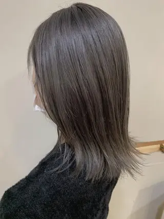 ミディアム カラー 店長/髪質改善/ ナチュラル/松若 優のヘアスタイル