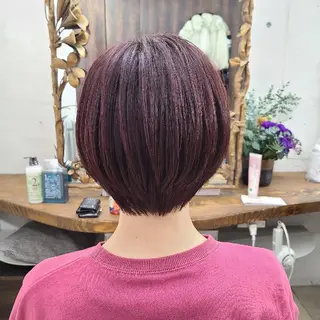 ショート カラー 坪井 佑美のヘアスタイル