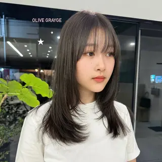 セミロング カラー M所属・ハイトーン/透け感 カラー🎀真香のヘアスタイル