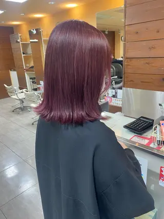ミディアム カラー パーマ ヘアアレンジ ネイル マツエク・マツパ HAIRSALONLOOP所属・川上 麻梨阿のヘアスタイル