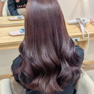 ロング 彩桜/艶カラー/小顔 に見せるカット✂のヘアスタイル