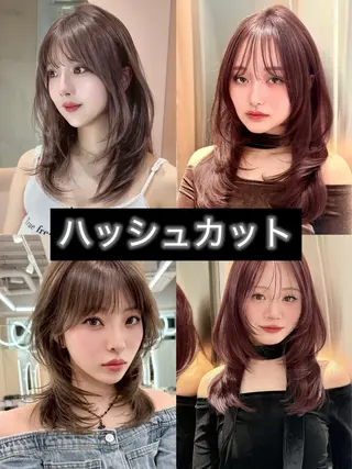 ロング カラー 大宮韓国風レイヤー カット吉田こうすけのヘアスタイル