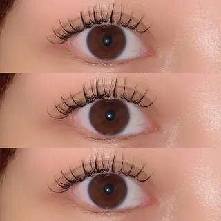 マツエク・マツパ 肌に馴染むハイトーン /ミルクティーカラーのヘアスタイル