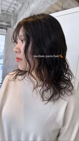 セミロング パーマ 📍欧米風/デ ザインNO.1/雅のヘアスタイル