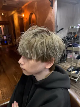 ショート カラー メンズ メンズカット/パーマ 艶カラーTAIGA︎のヘアスタイル