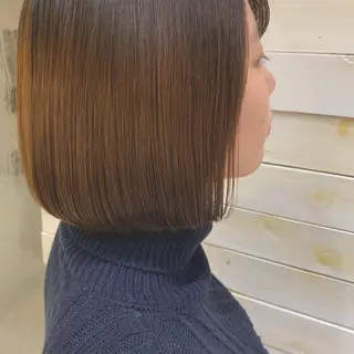 ショート 黒田瀬奈/ボブ まろやかベージュのヘアスタイル