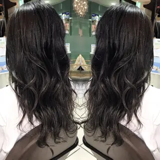 ロング カラー シールエクステ⭐️ オオミタクヤのヘアスタイル