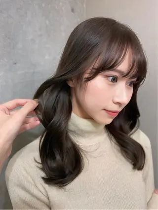 ミディアム Blue 髪質改善 💎松藤 莉奈のヘアスタイル