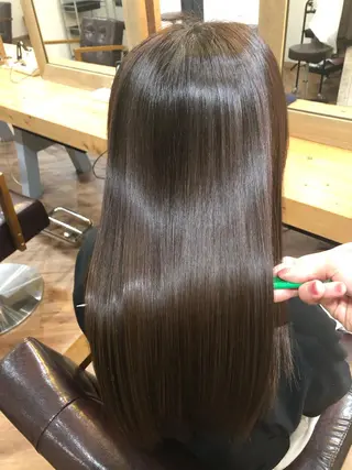 ロング little広島所属・【縮毛矯正】 予約リクエストのみ可のヘアスタイル