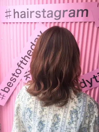 ミディアム カラー someya 🥀のヘアスタイル