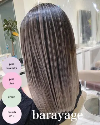 ミディアム カラー 山崎俊輔/髪質改善 /バレイヤージュのヘアスタイル
