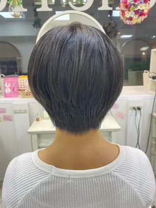 ショート ⭐️透明感カラー/ パーマ⭐️宮野翔のヘアスタイル