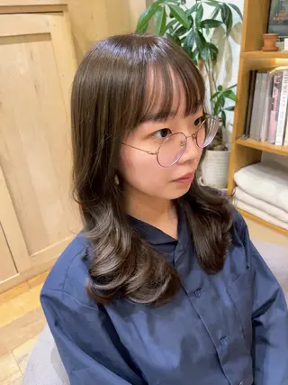 ミディアム 暖色カラー/似合わせ カット/名古屋/辻のヘアスタイル