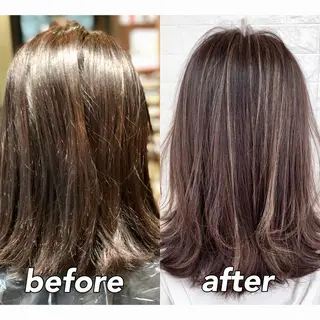 ミディアム カラー KIZU 髪質改善 オカルト怪談のヘアスタイル