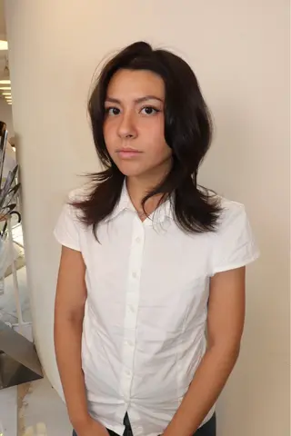 セミロング カラー ヘアアレンジ @kyoniyy KYONIのヘアスタイル