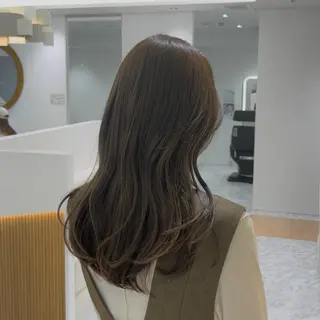 セミロング カットモデル/ 透明感ヘア/成瀬裕介のヘアスタイル