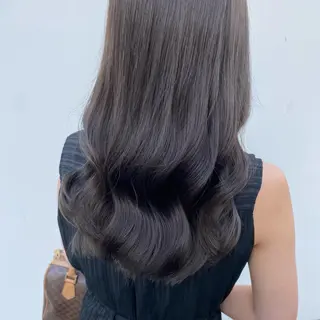 セミロング カラー Rinka/梅田/ 透け感カラー🤎のヘアスタイル