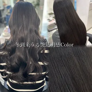 カラー Sakuraෆ˚* 艶カラー×まつパ💖のヘアスタイル