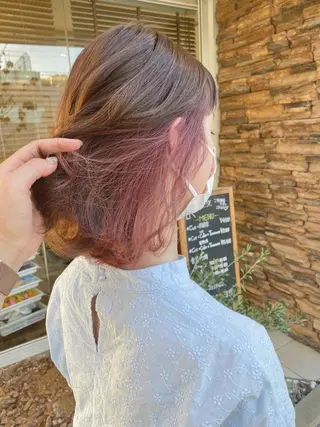 ミディアム カラー 髙井 麻帆のヘアスタイル