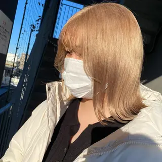 カラー 韓国風レイヤーカット 🍒サンジキ アカリのヘアスタイル