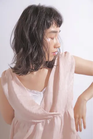 ミディアム パーマ さかい なつみのヘアスタイル