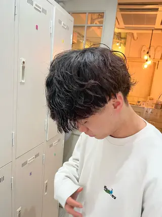 ショート パーマ メンズ 🐻‍❄️森山愛結美 🤍N°uairoのヘアスタイル