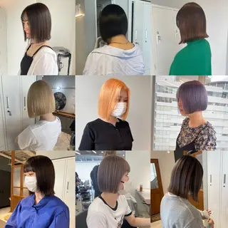 ショート カラー 店長 MANAMI /ブリーチ/骨格ボブのヘアスタイル