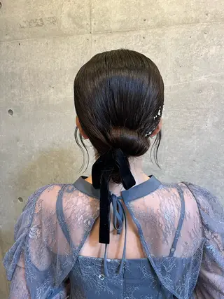 ミディアム ヘアアレンジ オリーブ/グレージュ 💐🤍理保のヘアスタイル