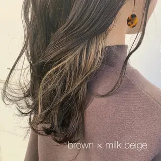 セミロング カラー RINA🧤 デザインとボブのヘアスタイル