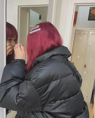 セミロング カット モデル募集/ホノカのヘアスタイル