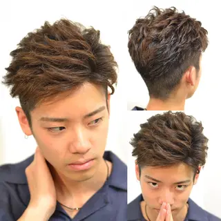 ショート カラー メンズ 大木 拓瑞のヘアスタイル