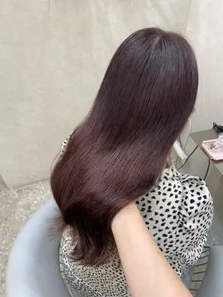 セミロング カラー 新宿/韓国ヘア 中明度カラー/かやのヘアスタイル