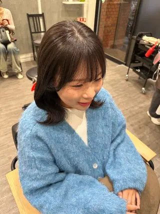 ミディアム 艶髪レイヤー上田 紗也🇰🇷💗のヘアスタイル