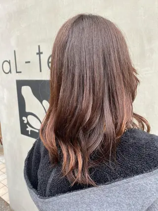 セミロング ⭐️透明感カラー/ パーマ⭐️宮野翔のヘアスタイル