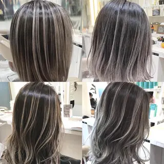 セミロング カラー 山崎俊輔/髪質改善 /バレイヤージュのヘアスタイル