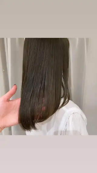 セミロング カラー 濱本 新奈 / 髪質改善パーマのヘアスタイル