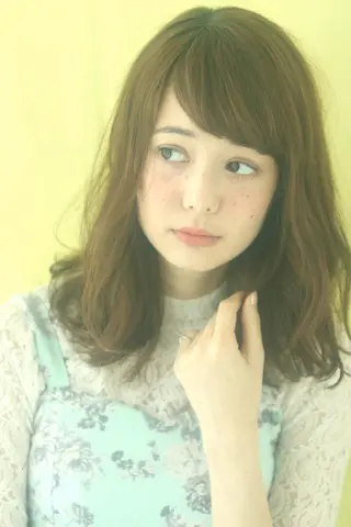 ミディアム セミロング ロング パーマ 髪質改善//縮毛矯正 This表参道のヘアスタイル