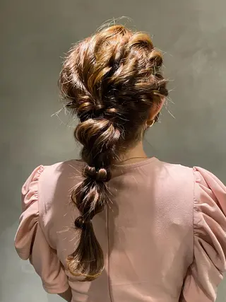 ロング ヘアアレンジ デザインカラー❤︎ イシイレイのヘアスタイル
